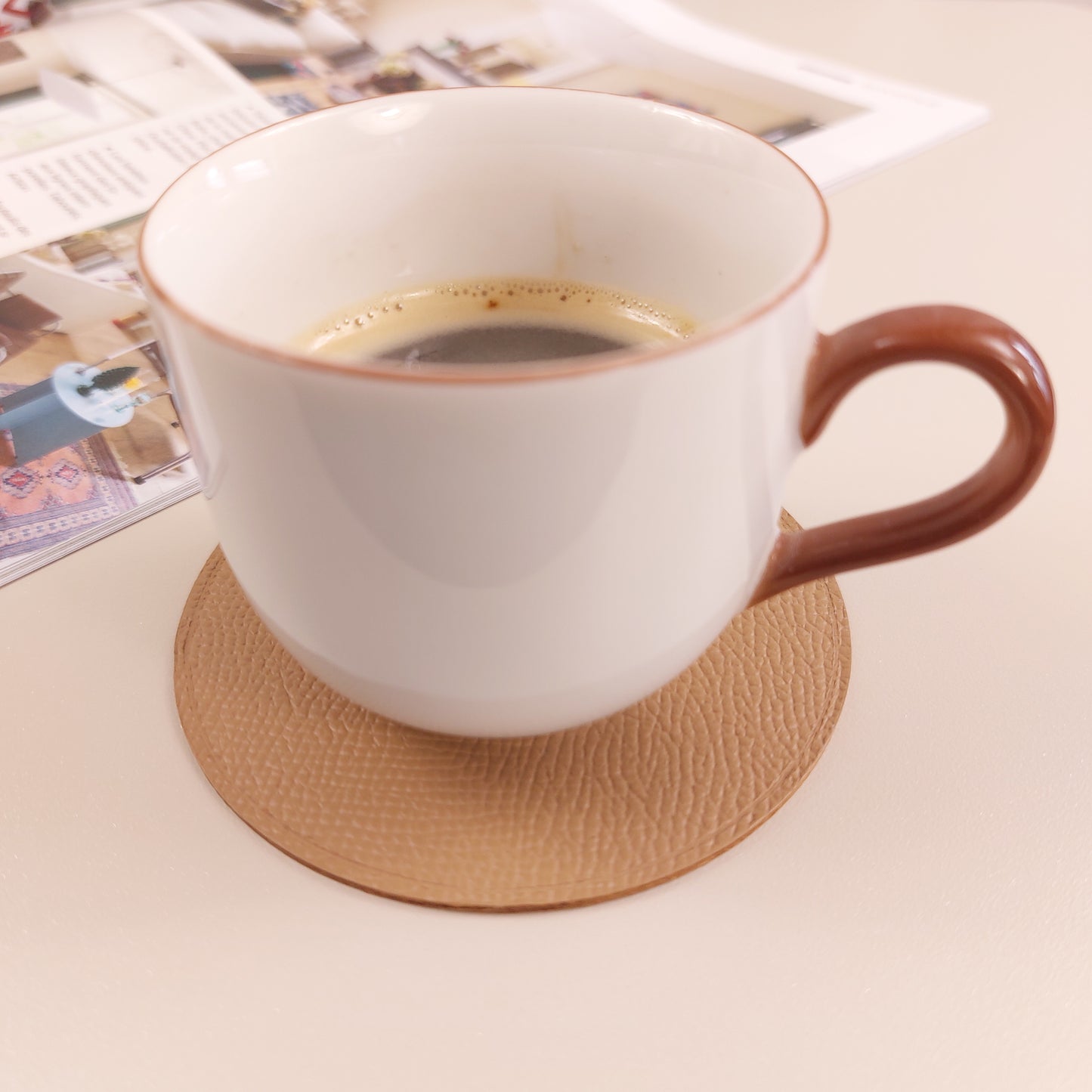 Set de 4 Dessous de verre en cuir