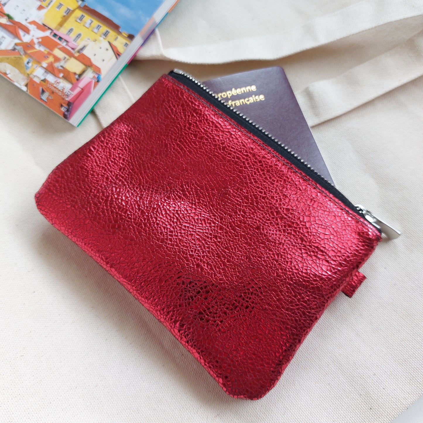 Pochette Susie en cuir Rouge (16.5x11.5cm)