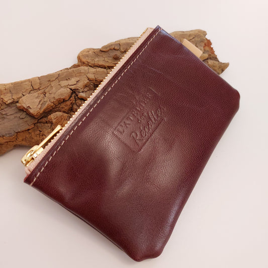 Porte monnaie - mini pochette PM12 cuir Bordeaux