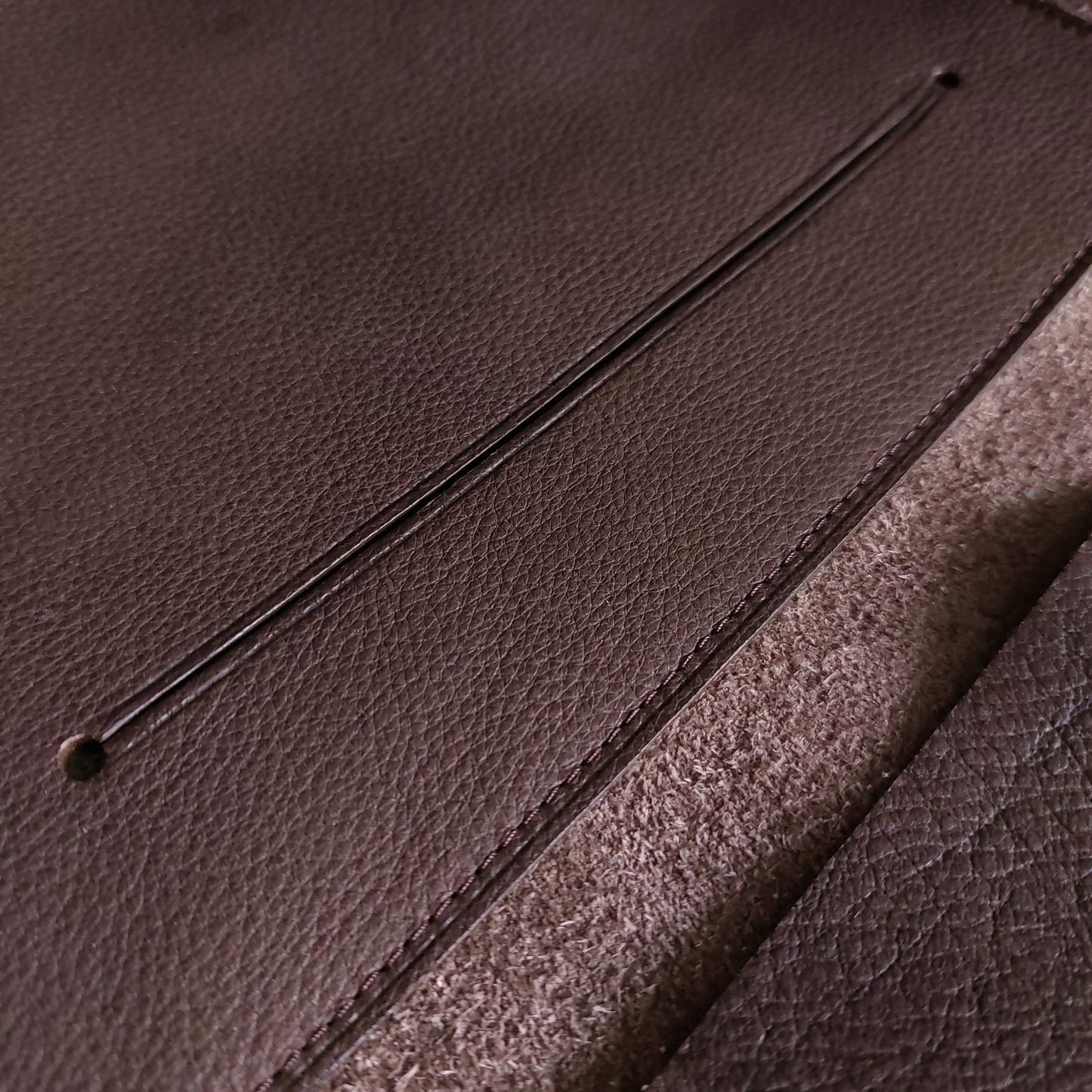 Sac Cabas en cuir pleine fleur marron - Pièce Unique