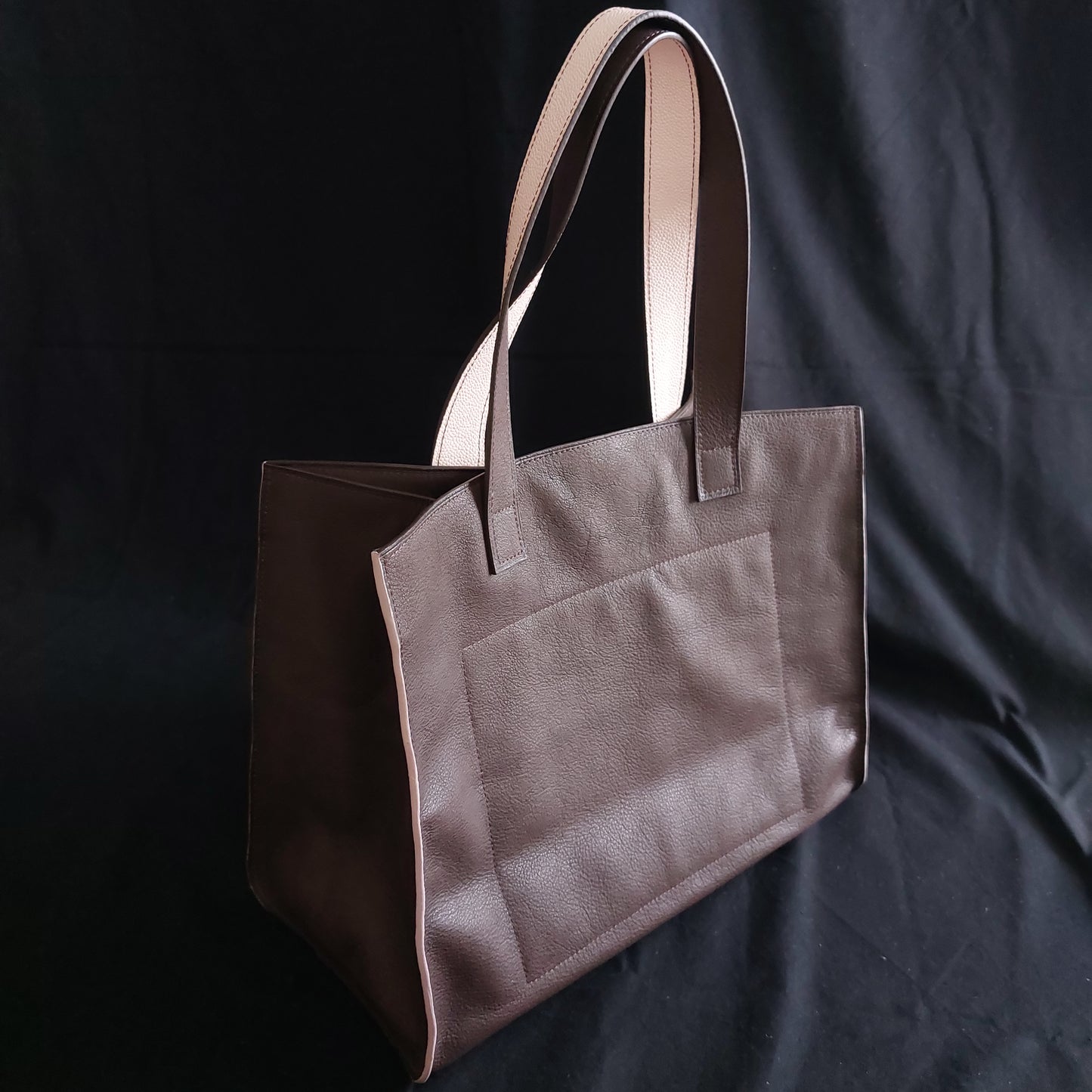 Sac Cabas en cuir pleine fleur marron - Pièce Unique