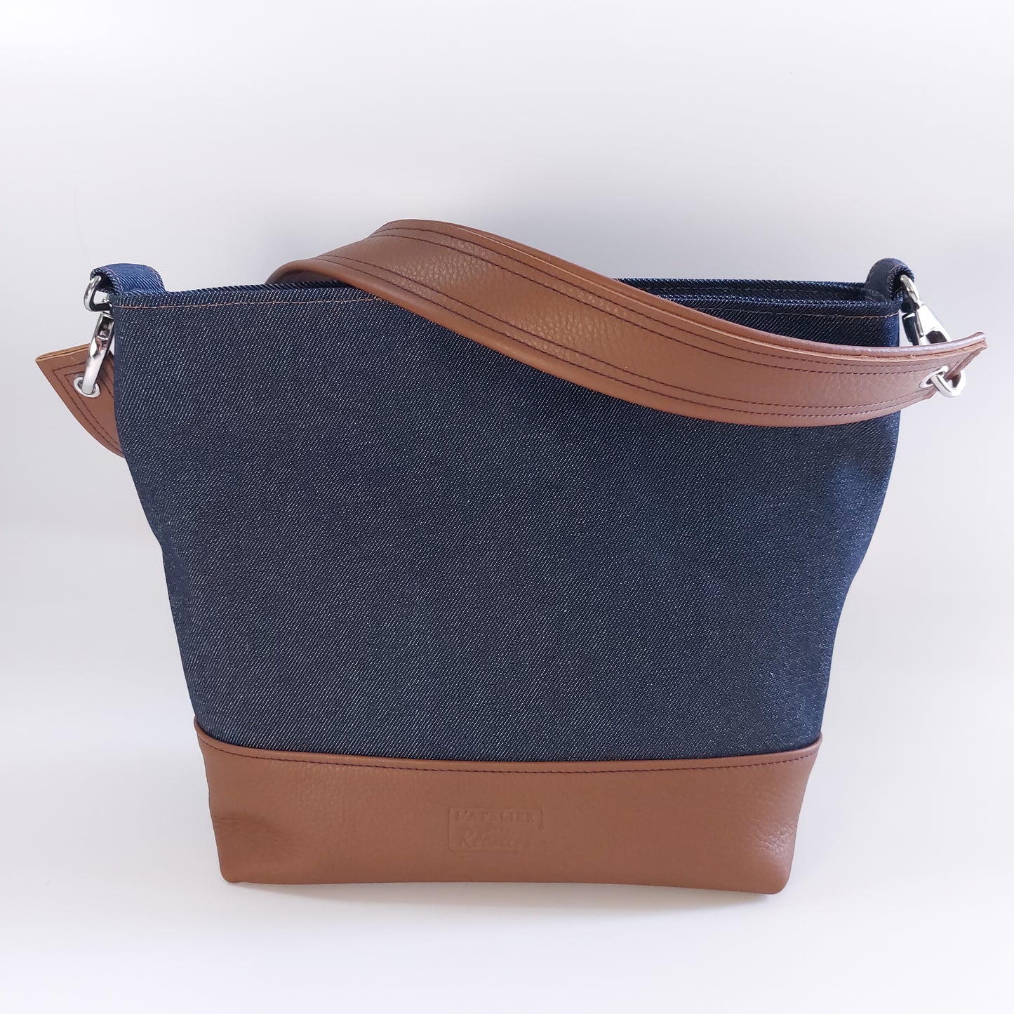 Sac M demie-couture - Jeans et cuir