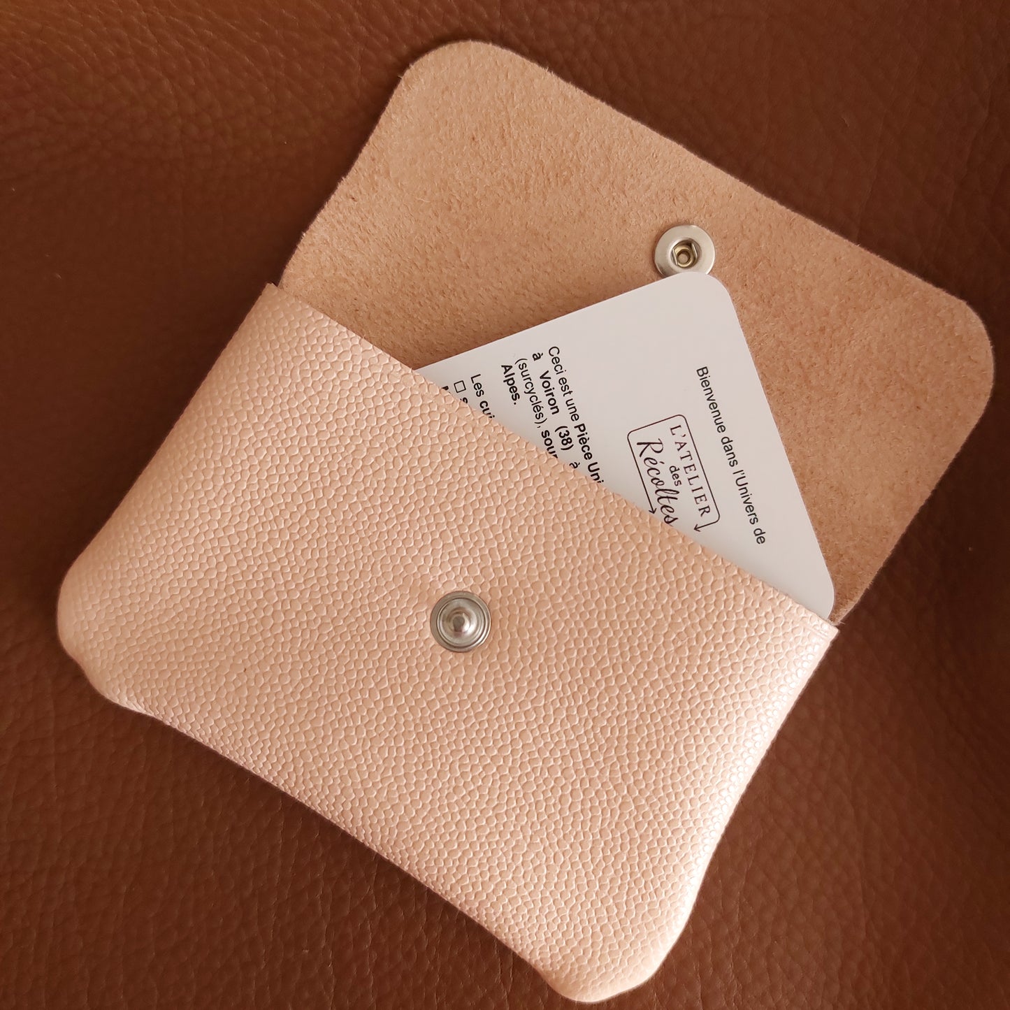 Porte-cartes / porte-monnaie fermeture bouton pression