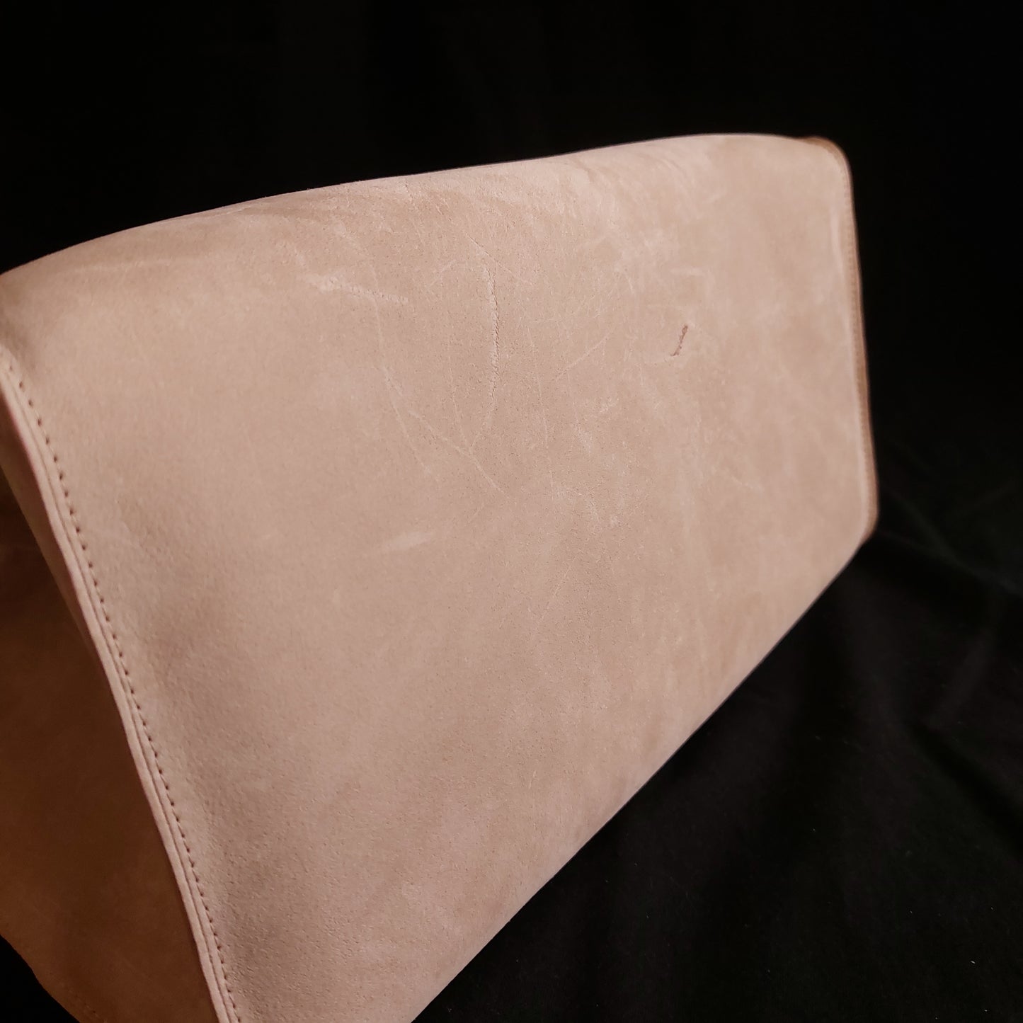 Sac Cabas en cuir pleine fleur Beige-Rose finition Nubuck - Pièce Unique